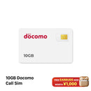 Kartu SIM Docomo dengan 10GB data dan panggilan | 7 bulan (09/2026) 