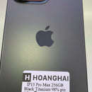 iPhone 15 Pro Max 256GB Black Titanium 98% pin 85% Máy đã trả hết tiền mạng dùng như Quốc tế Apple - HH0540