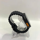 Apple Watch Ultra 3 49mm GPS + 5G Casing Titanium Hitam dengan Tali Kulit Hitam 98% baterai 100% Internasional Apple - HH8540 