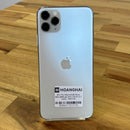 iPhone 11 Pro Max 64GB Silver, kondisi baterai 98%, kondisi baterai 100%. Ponsel ini telah dibayar penuh untuk layanan jaringan dan berfungsi seperti produk Apple internasional (goresan kecil di bagian tepi dan bezel kamera, dll.) - HH5946 
