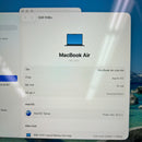 Macbook Air 2022 13.6 inci Midnight M2/ RAM 8GB/ SSD 512GB Kondisi 98%, Siklus Pengisian Daya 90, BPTN 