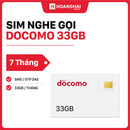 Kartu SIM Docomo dengan 33GB data dan panggilan | 7 bulan (09/2026) 