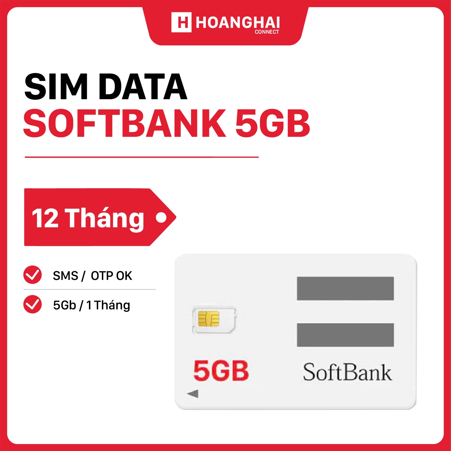 Kartu SIM data Softbank 5GB - Habis Terjual