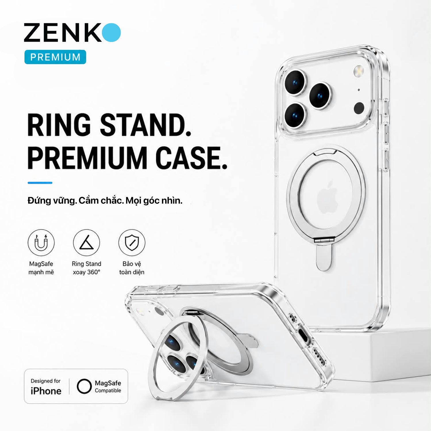 Casing Transparan MagSafe untuk iPhone 