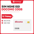 Kartu SIM Docomo dengan 33GB data dan panggilan, masa berlaku 12 bulan (02/2027) 