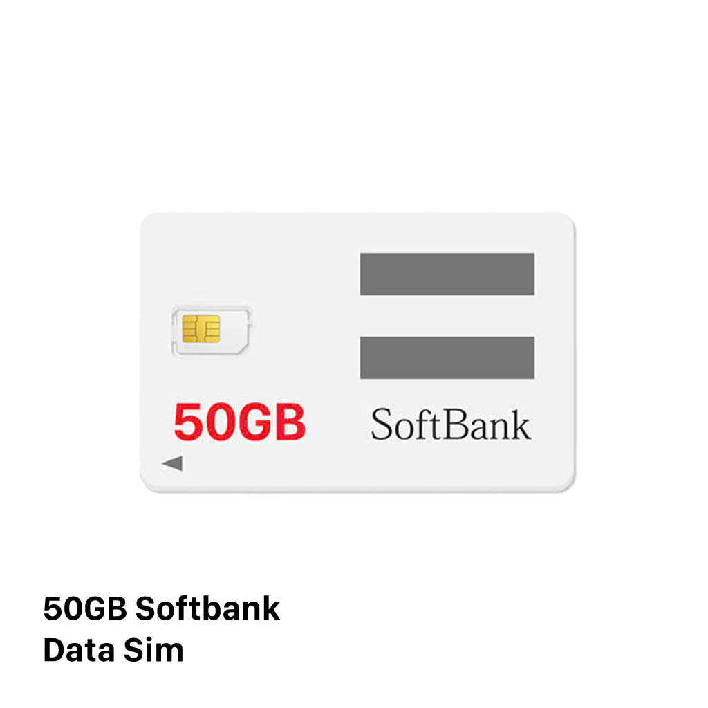 Kartu SIM Softbank dengan data 50GB seharga ¥2480 