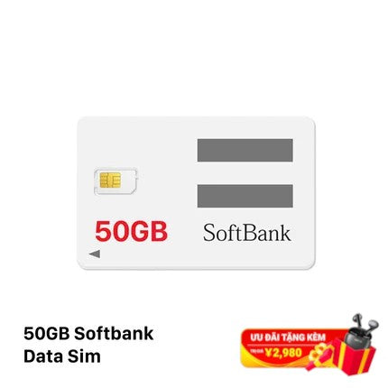 Kartu SIM Softbank dengan data 50GB seharga ¥2480 