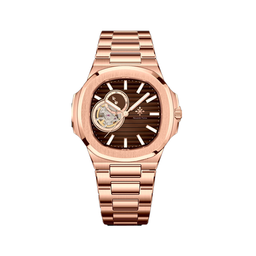 Jam tangan mekanis pria Alexander Ferros 6012 