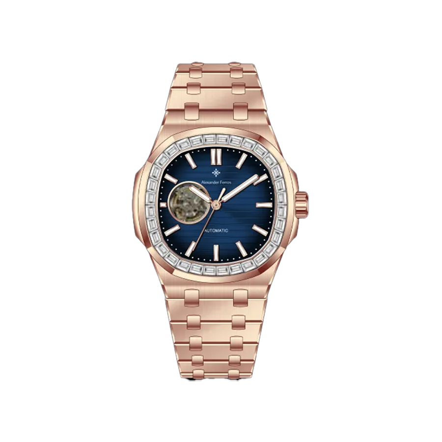 Jam tangan mekanik pria Alexander Ferros 6091R 