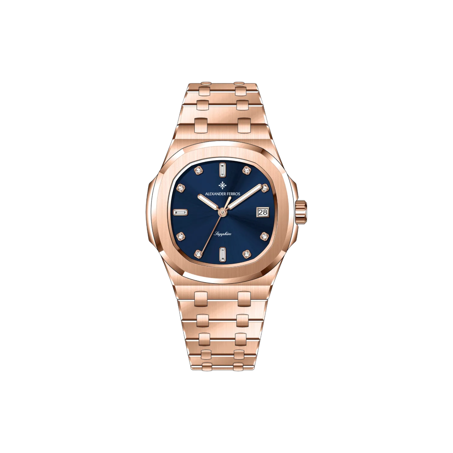 Jam tangan kuarsa wanita Alexander Ferros 6152R 