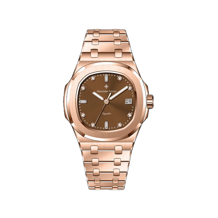 Jam tangan kuarsa wanita Alexander Ferros 6152R 