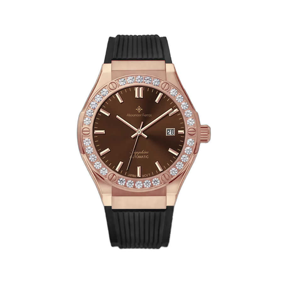 Jam tangan mekanis pria Alexander Ferros 6161 