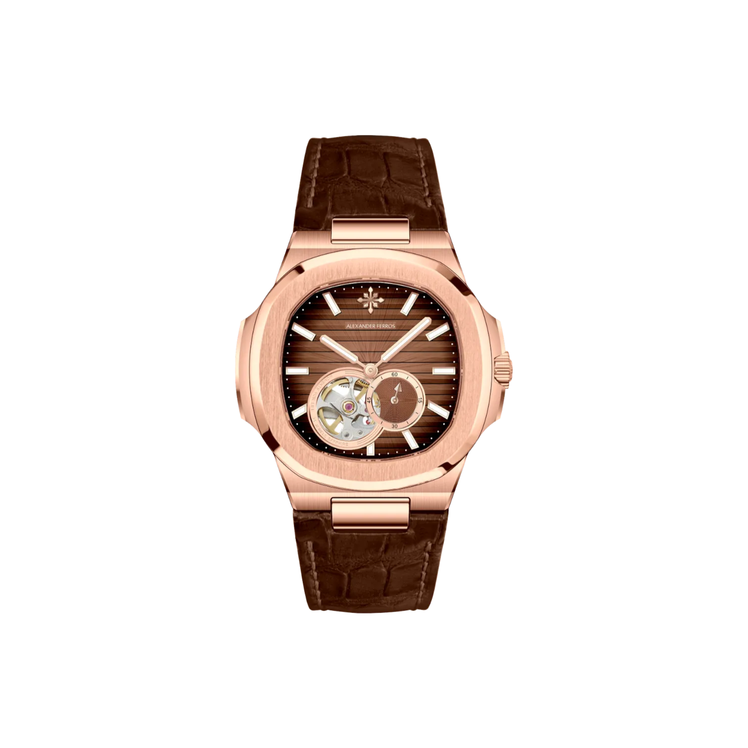 Jam tangan mekanis pria Alexander Ferros 6312 