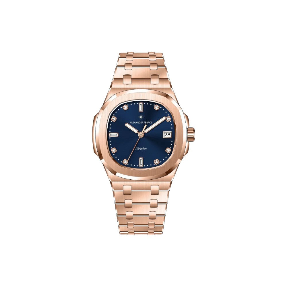 Jam tangan mekanis pria Alexander Ferros 6312 