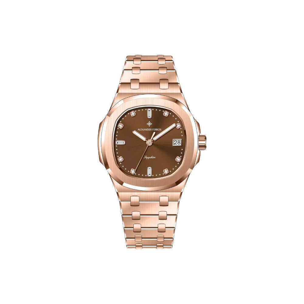 Jam tangan mekanis pria Alexander Ferros 6312 
