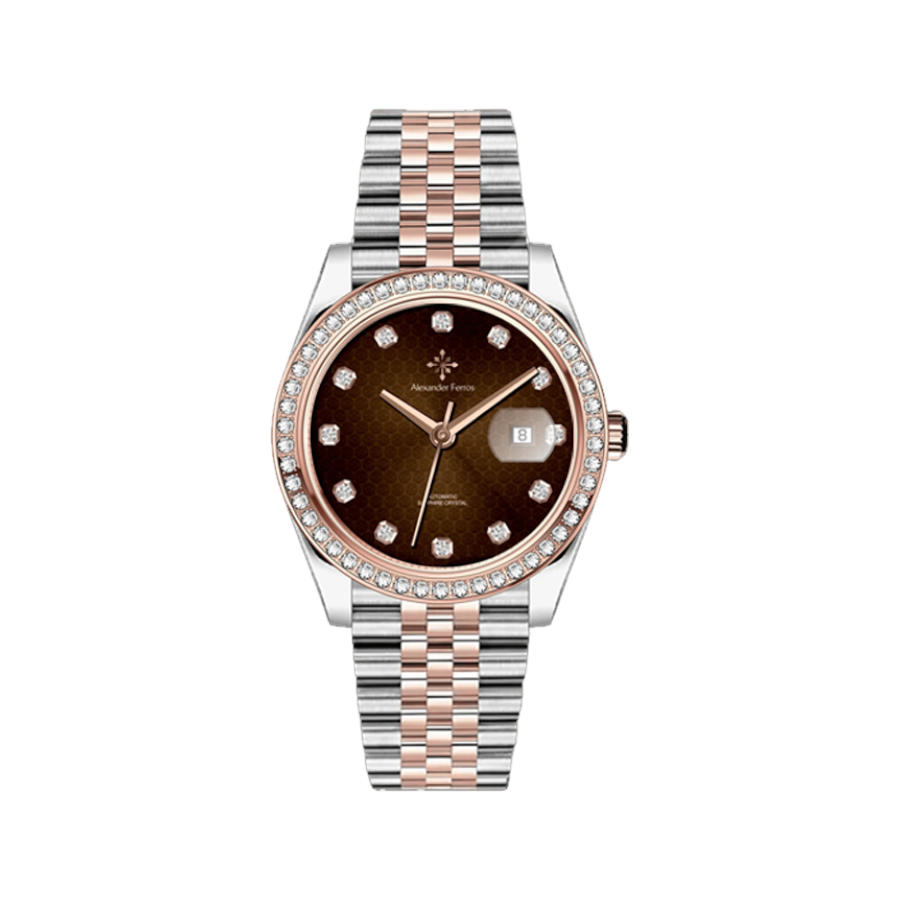 Jam tangan mekanis pria Alexander Ferros 8021D 