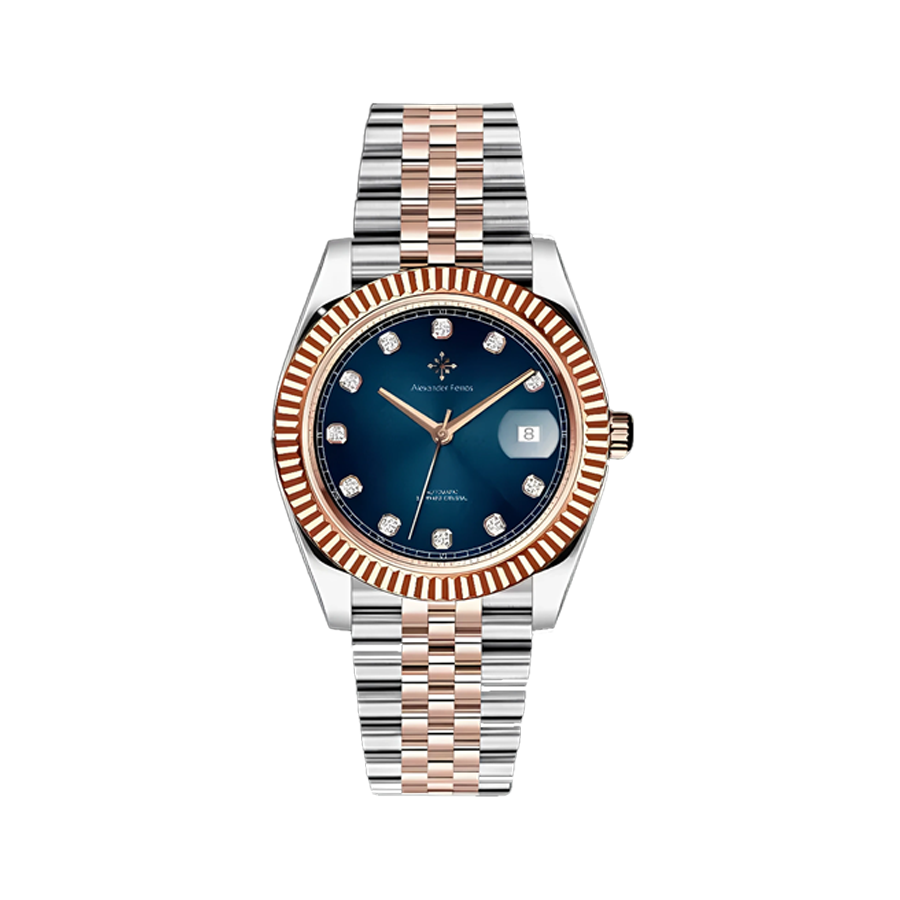 Jam tangan mekanik pria Alexander Ferros 8032D 