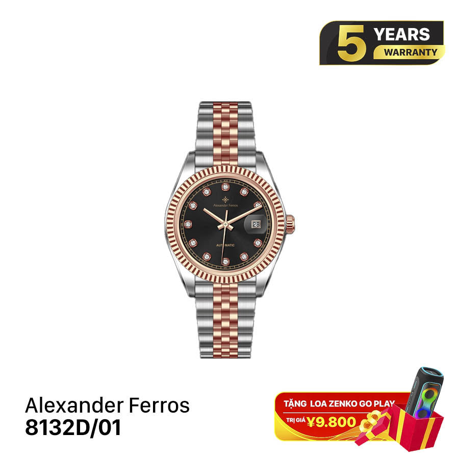 Jam tangan mekanis pria Alexander Ferros 8132 