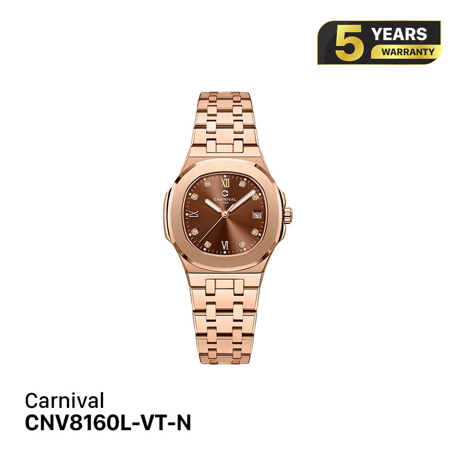 Jam tangan kuarsa wanita Carnival 8160L 
