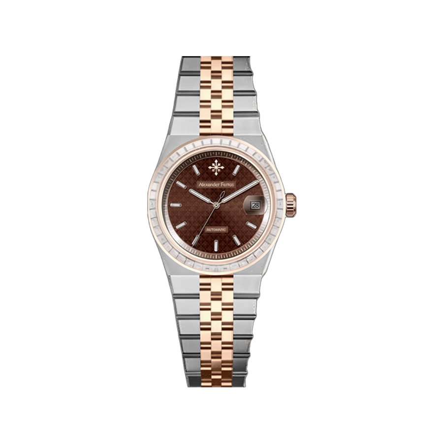 Jam tangan mekanis pria Alexander Ferros 8181 