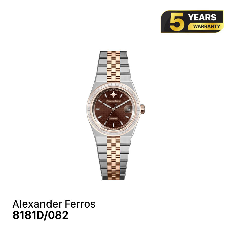 Jam tangan mekanis pria Alexander Ferros 8181 