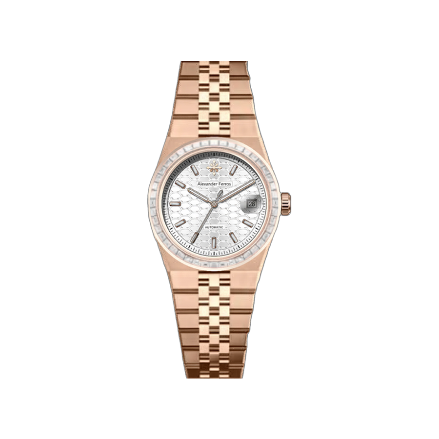 Jam tangan mekanis pria Alexander Ferros 8181 