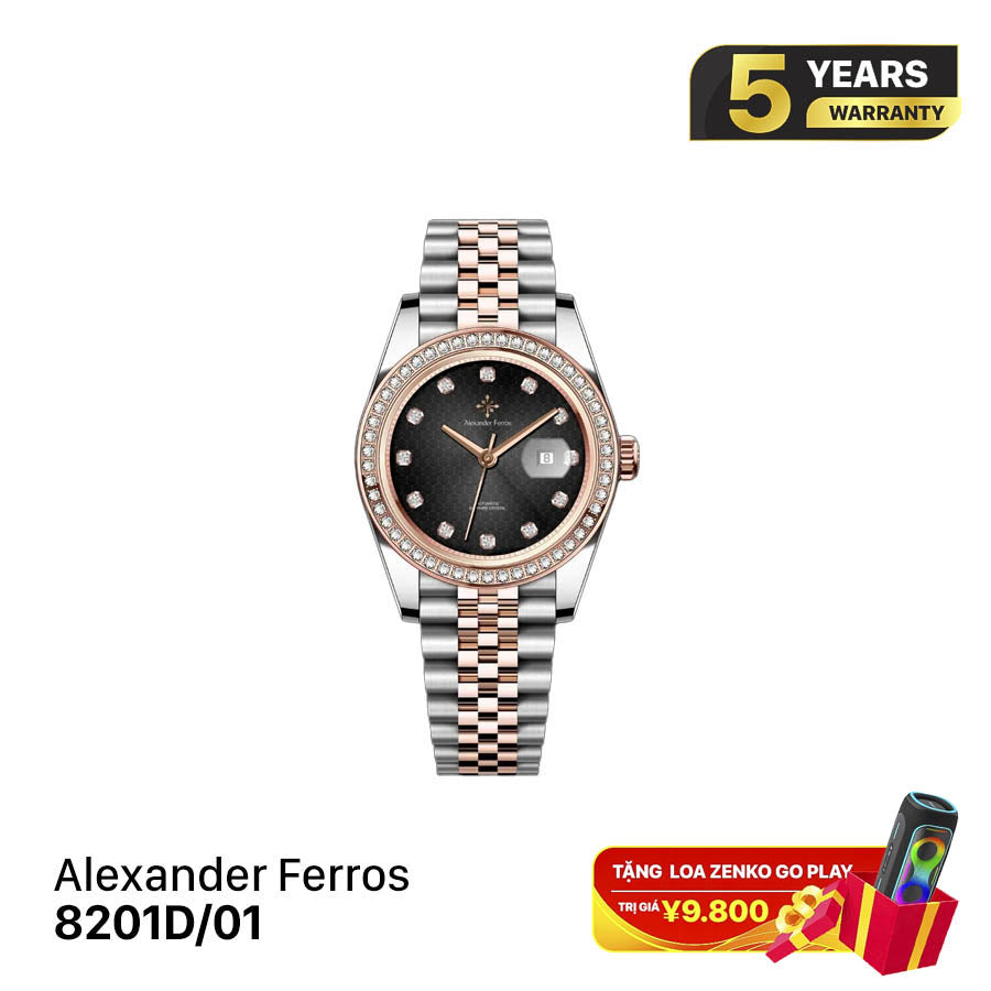 Jam tangan mekanik wanita Alexander Ferros 8201D 