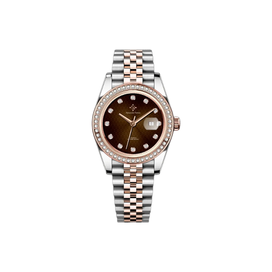 Jam tangan mekanik wanita Alexander Ferros 8201D 