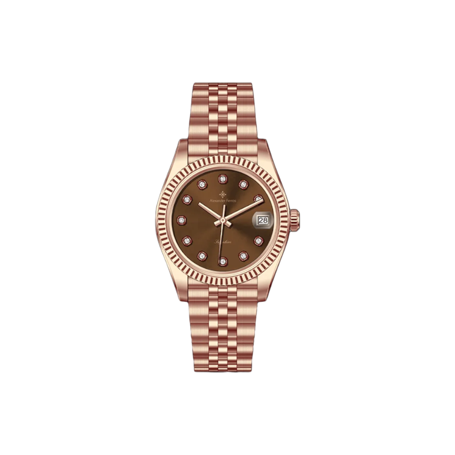 Jam tangan kuarsa wanita Alexander Ferros 8222 