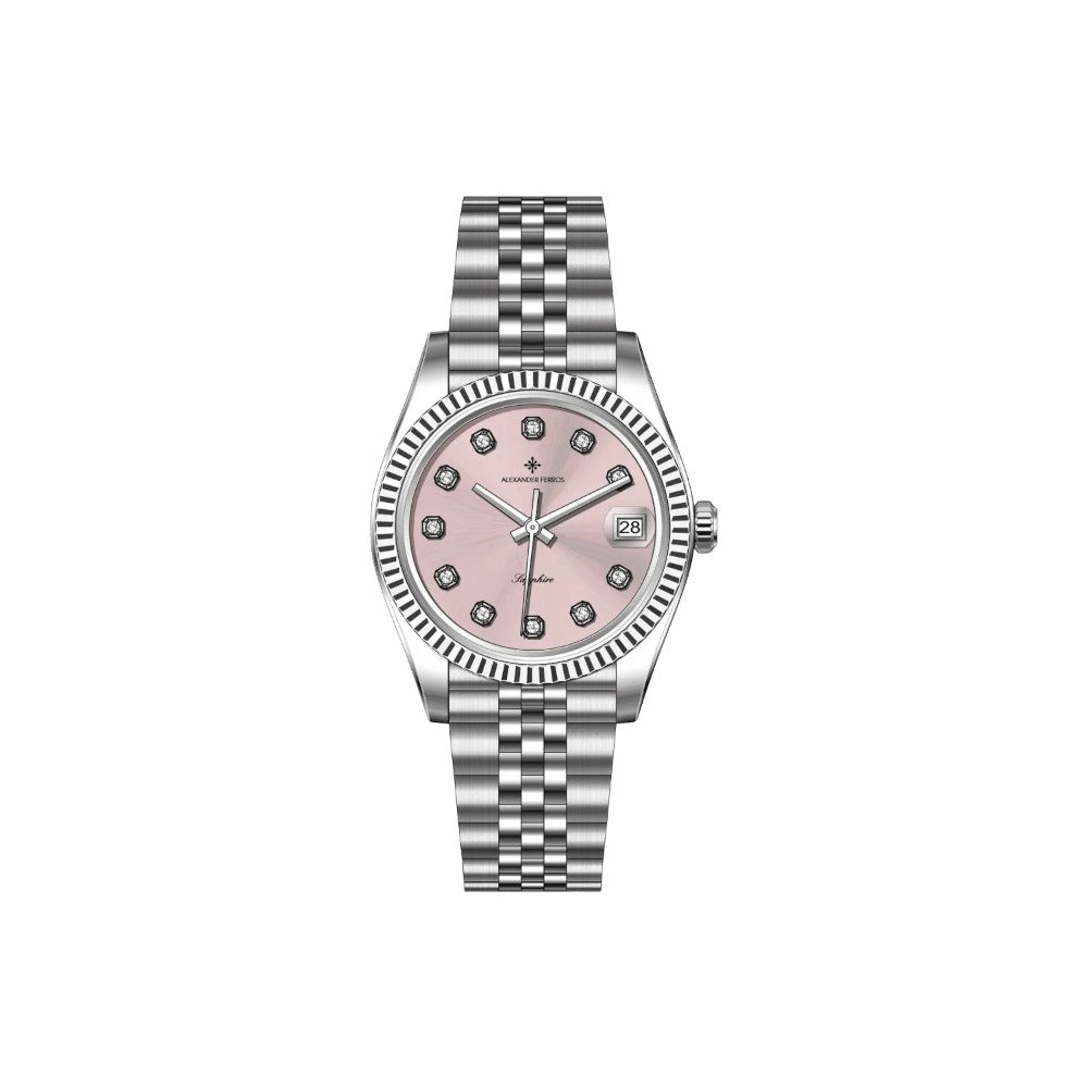Jam tangan kuarsa wanita Alexander Ferros 8222 