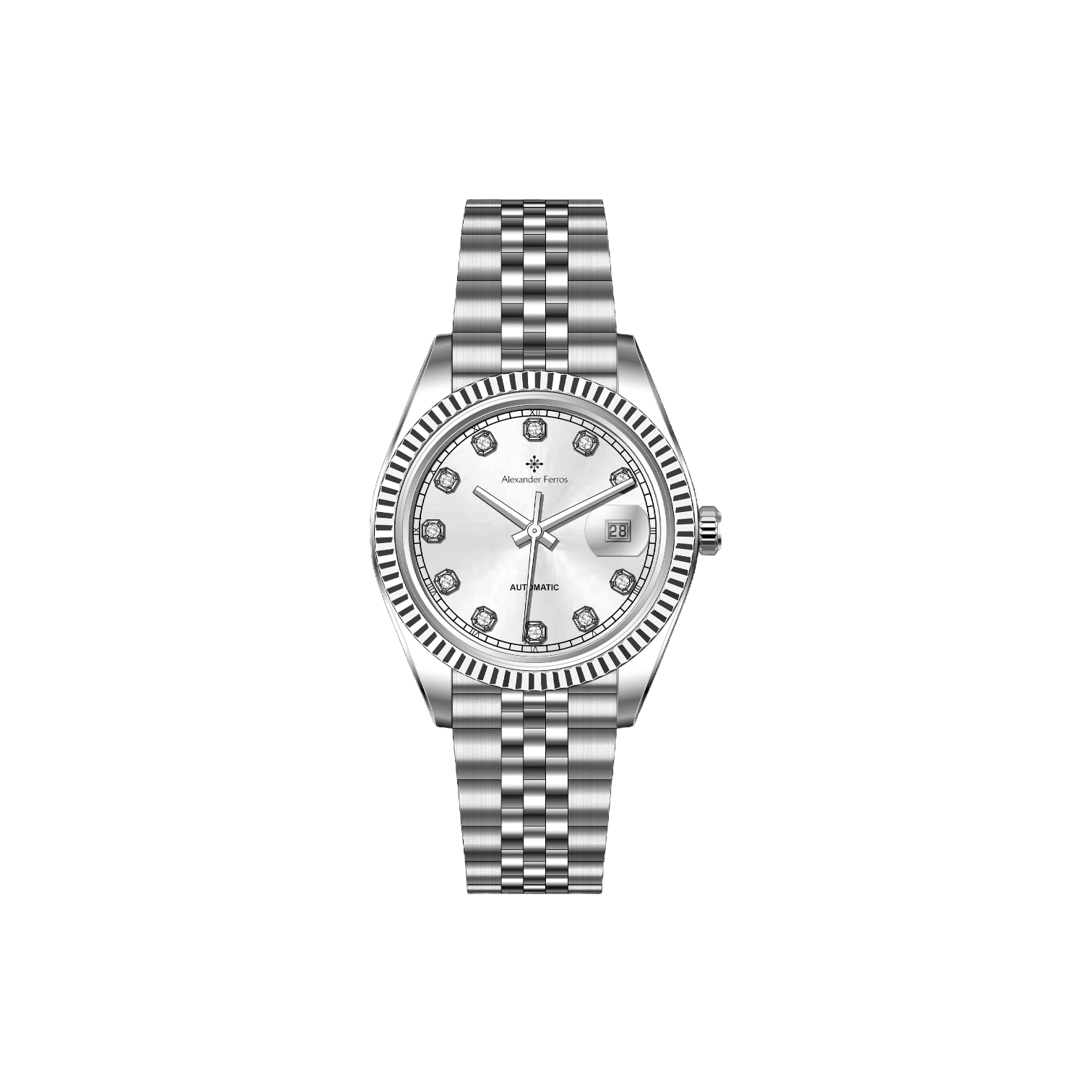 Jam tangan mekanis pria Alexander Ferros 9302 
