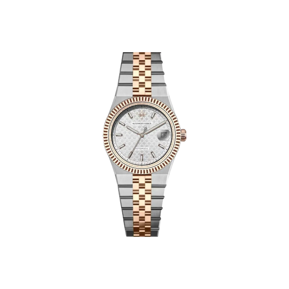 Jam tangan mekanis pria Alexander Ferros 8181 