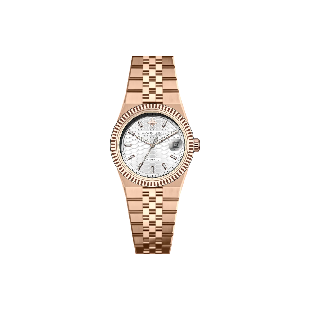 Jam tangan mekanis pria Alexander Ferros 8181 