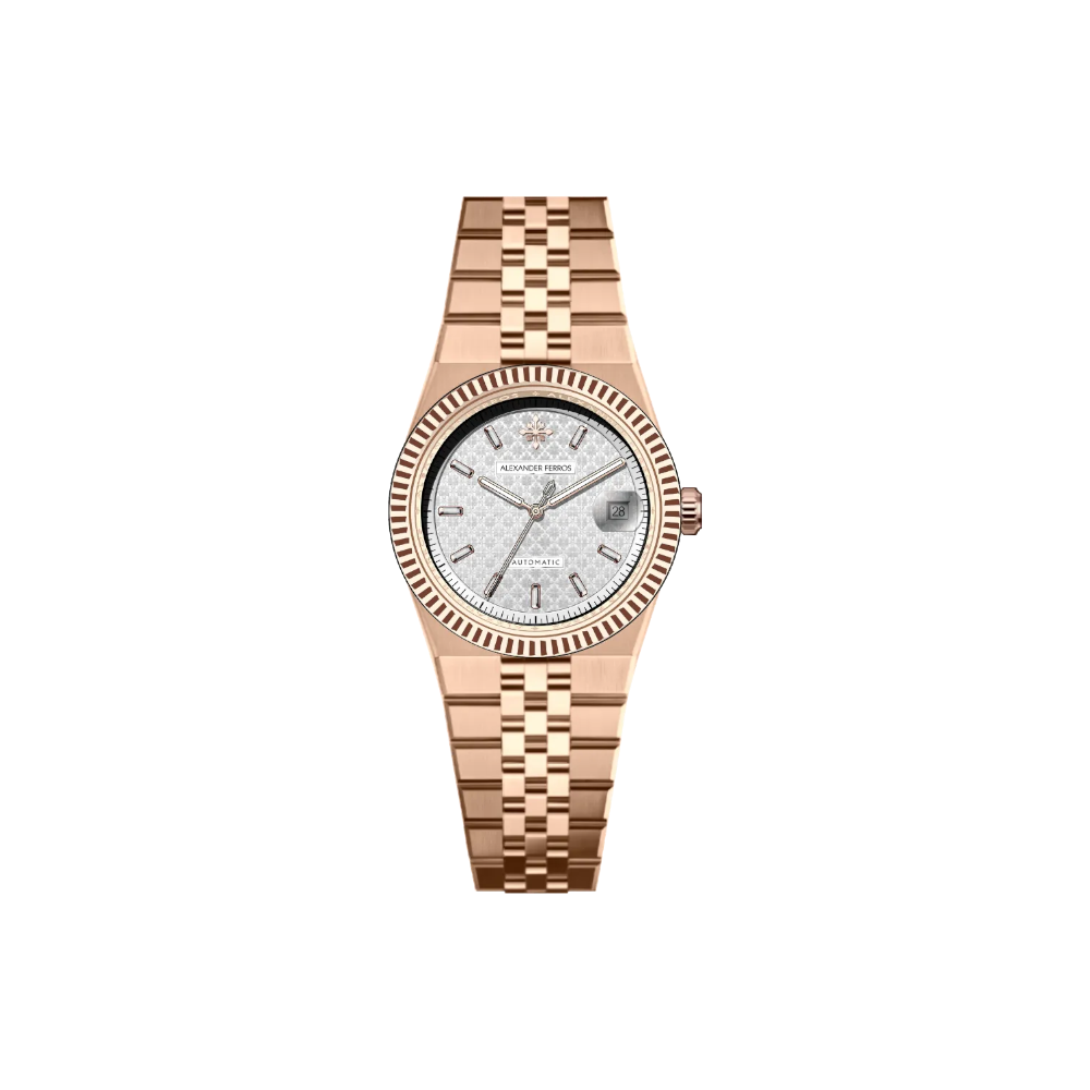Jam tangan mekanis pria Alexander Ferros 8181 
