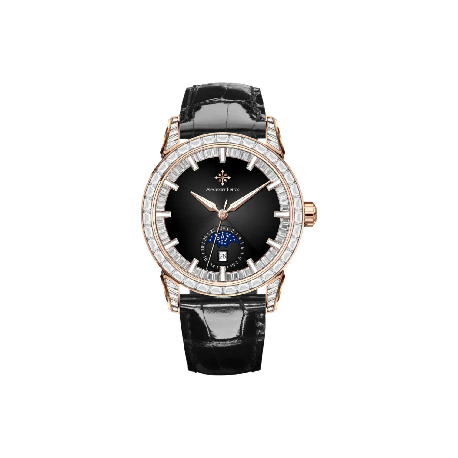 Jam tangan mekanis pria Alexander Ferros 9081 