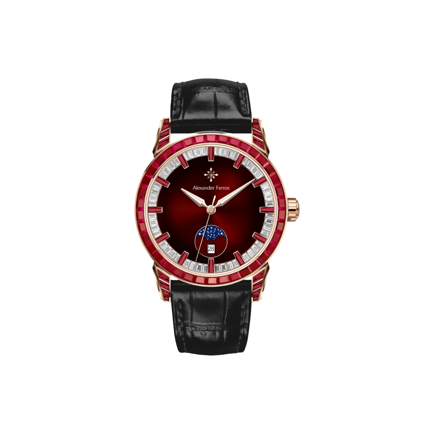 Jam tangan mekanis pria Alexander Ferros 9081 