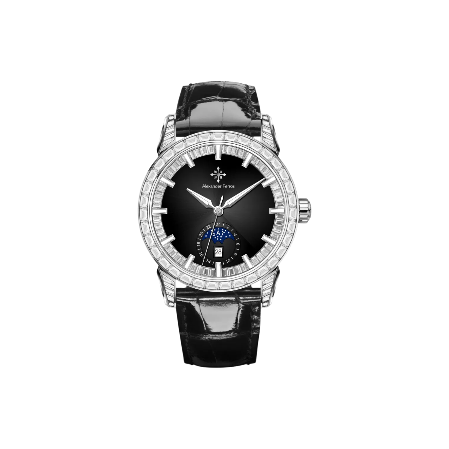 Jam tangan mekanis pria Alexander Ferros 9081 