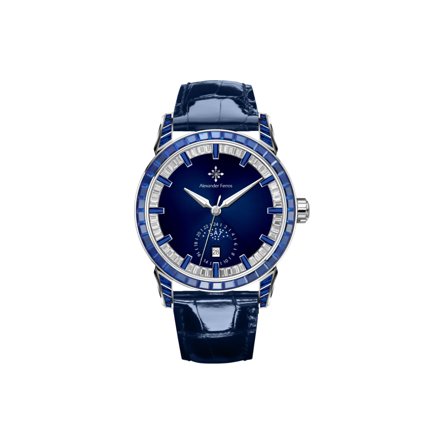 Jam tangan mekanis pria Alexander Ferros 9081 