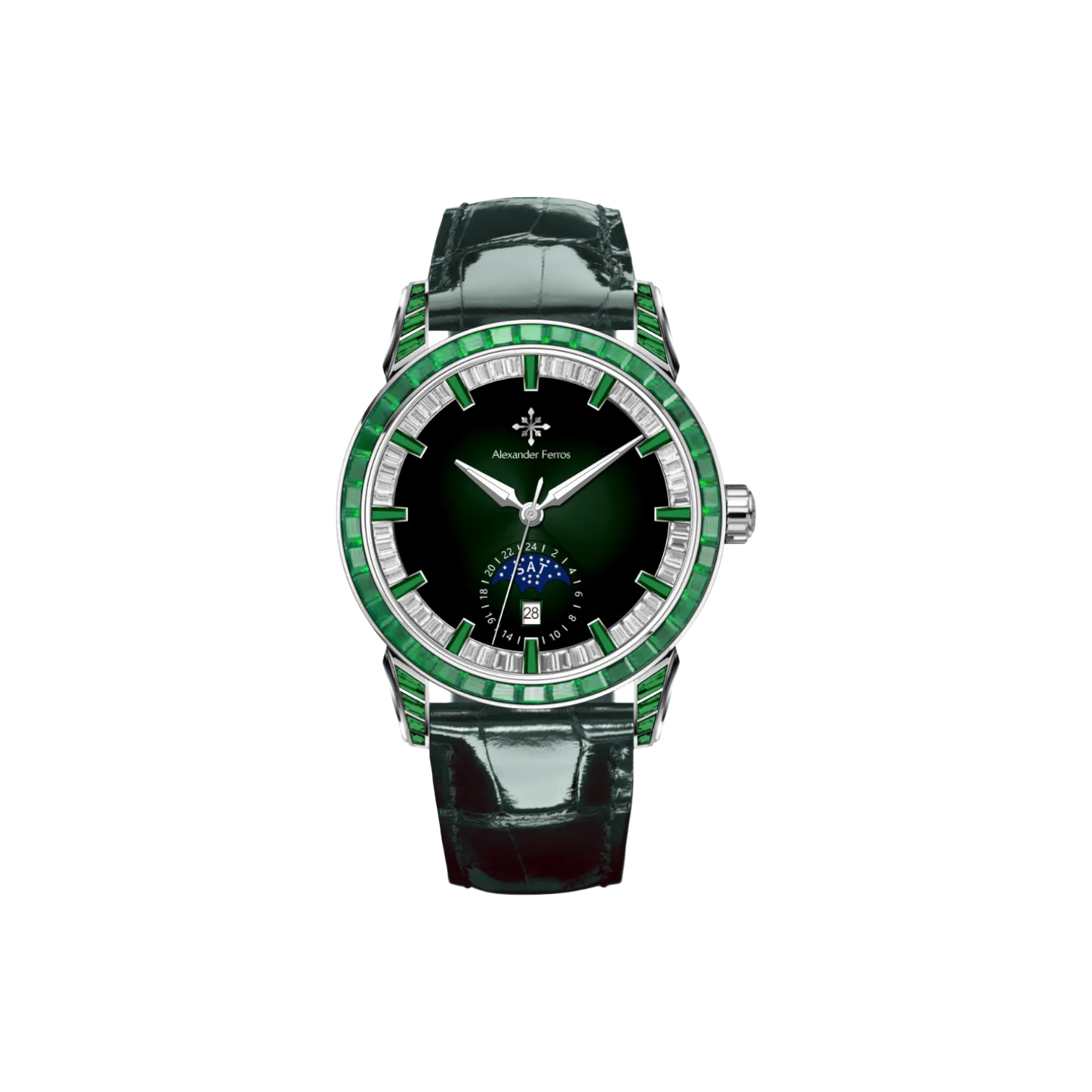 Jam tangan mekanis pria Alexander Ferros 9081 