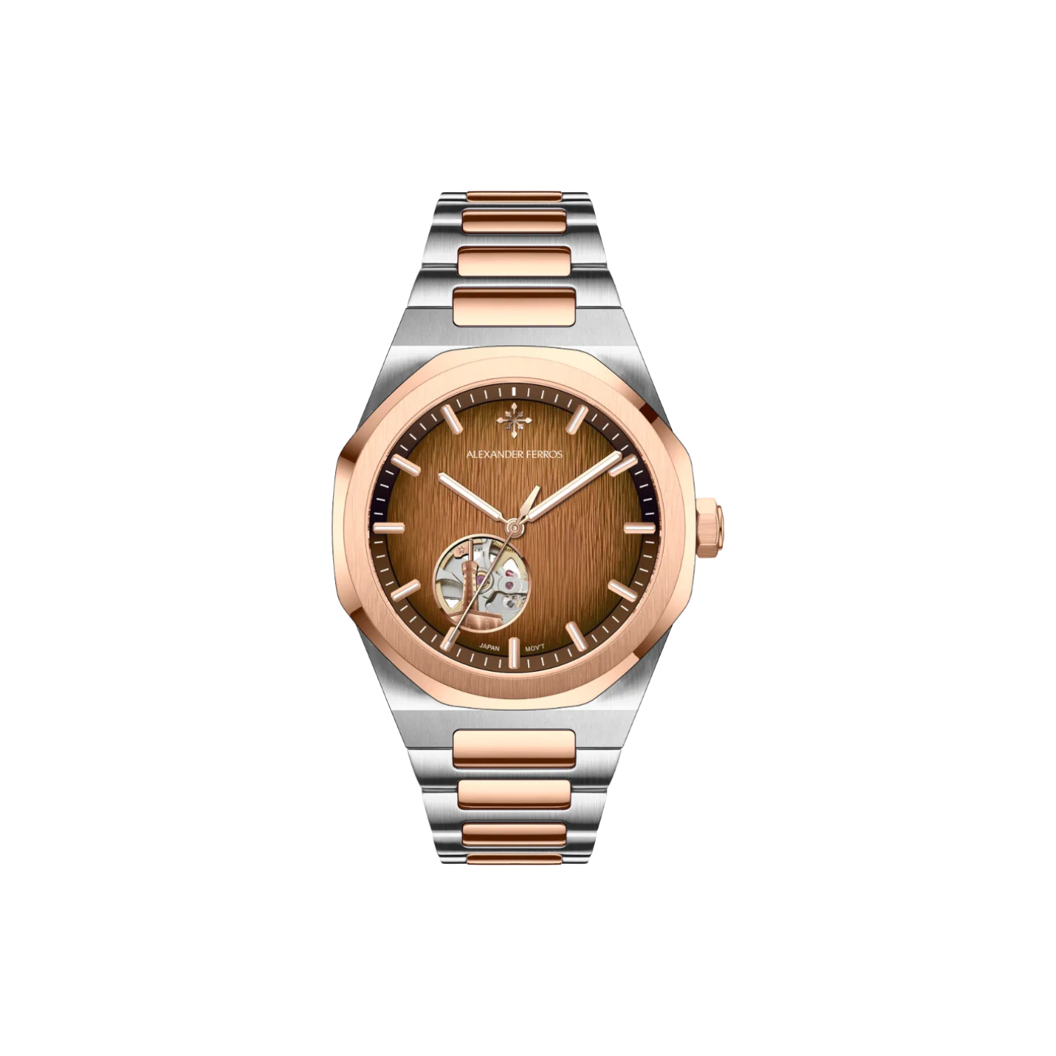 Jam tangan mekanis pria Alexander Ferros 9292 