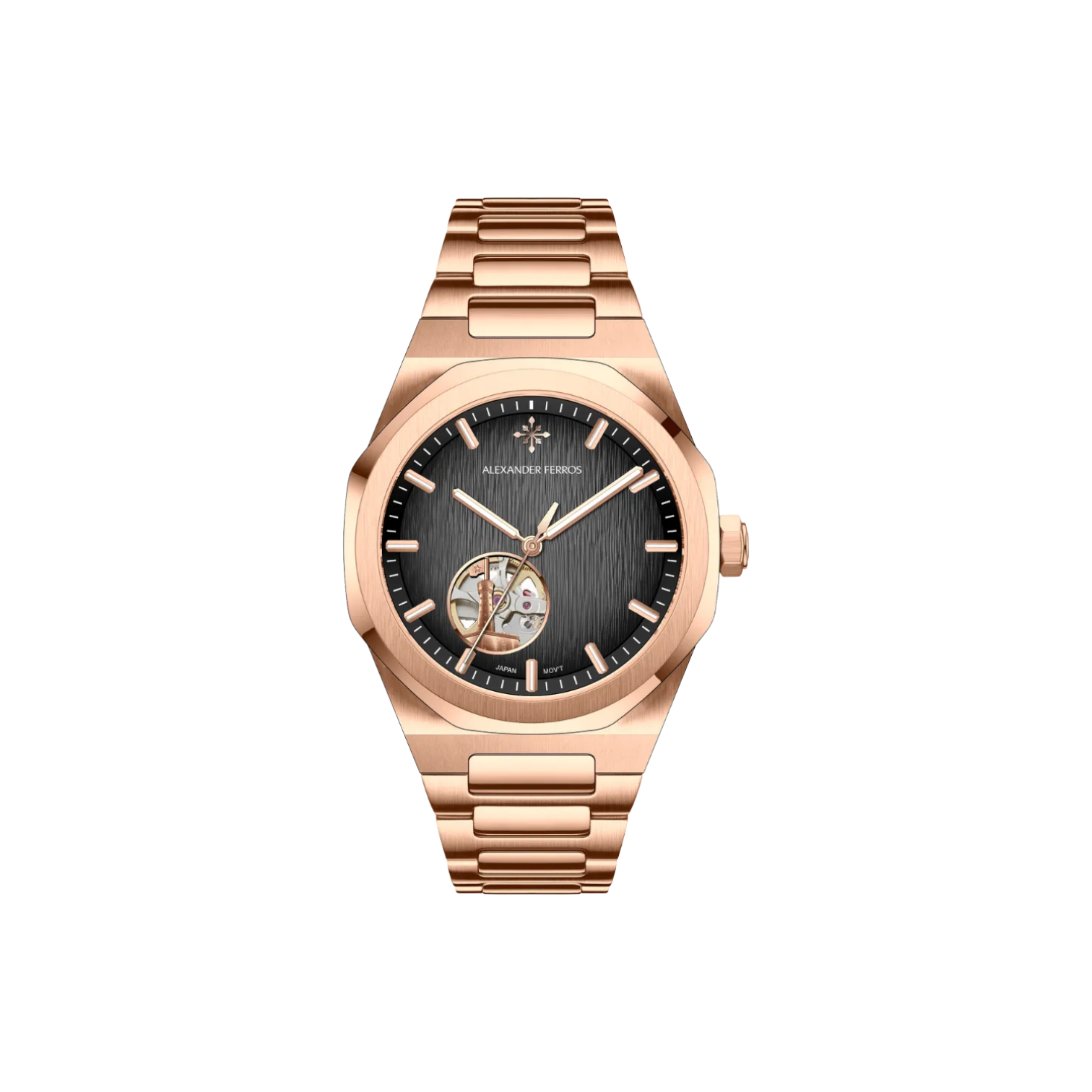 Jam tangan mekanis pria Alexander Ferros 9292 