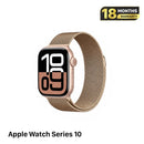 Apple Watch Series 10 46mm GPS+4G Casing Titanium Alami dengan Tali Milanese Loop Baterai 98% 96% Dari RKT - HH9704 