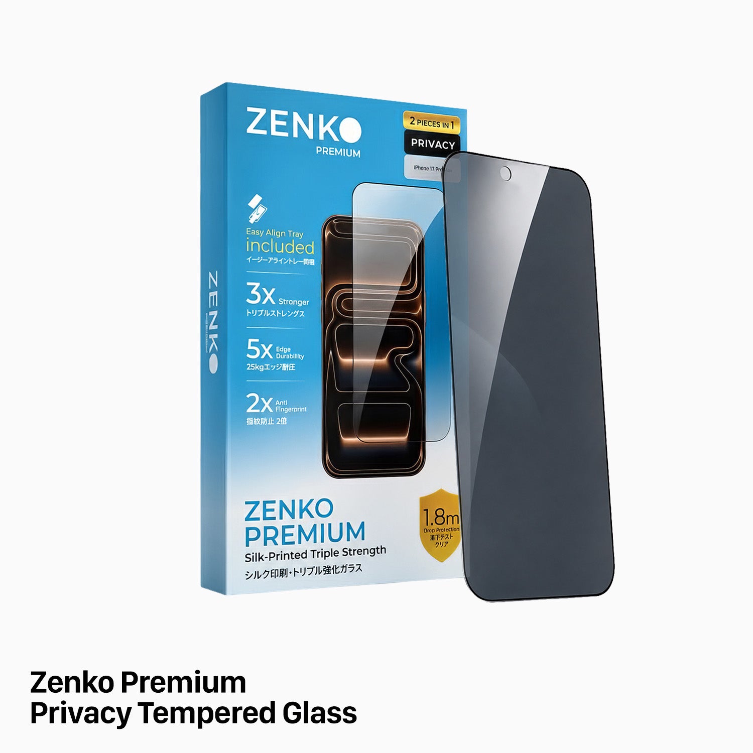 Kaca Tempered Ultra-Tangguh Zenko Premium untuk Privasi 180° 