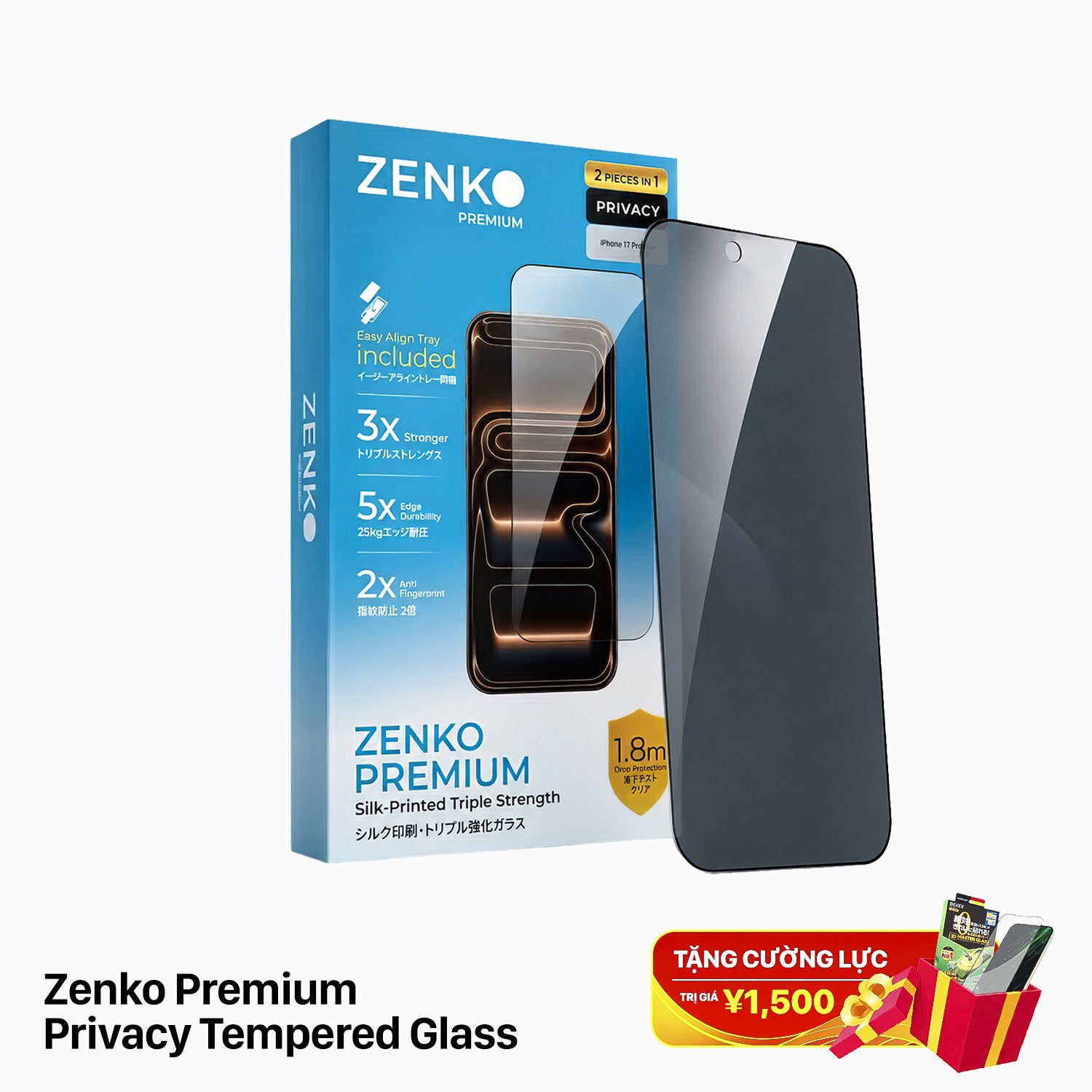 Kaca Tempered Ultra-Tangguh Zenko Premium untuk Privasi 180° 