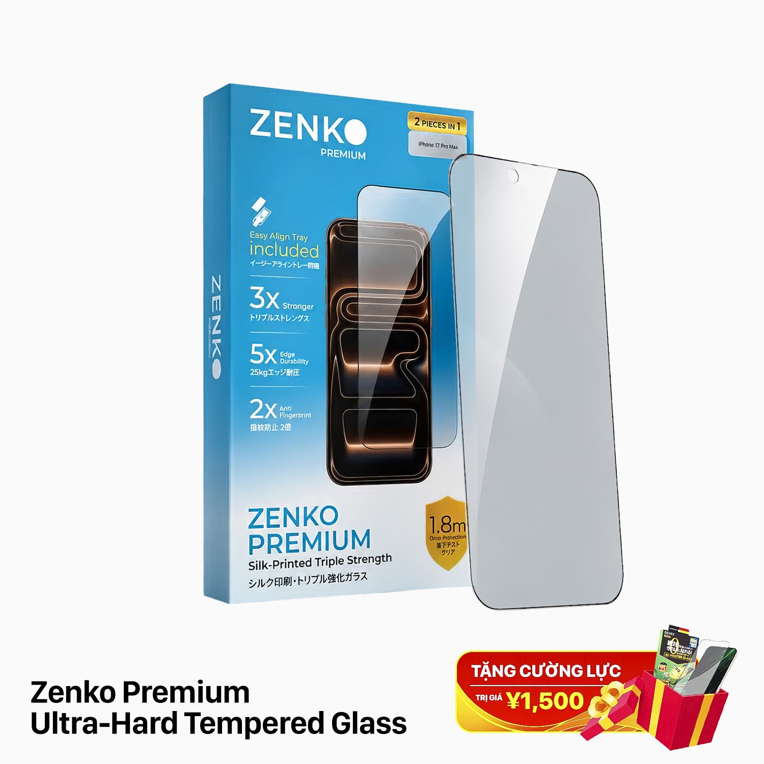Kaca Tempered Ultra-Tangguh Zenko Premium untuk Privasi 180° 