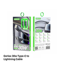 Kabel Pengisian Cepat Gerlax GD-63L 30W 1M Tipe-C ke Lightning 