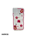 HHPK18 Casing dengan Pinggiran Bergelombang dan Hiasan Beruang Stroberi 3D 