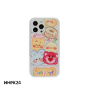 HHPK24 Casing ponsel berbentuk hewan lucu dengan penyangga 