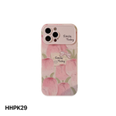 Casing Ponsel Motif Bunga Tulip Merah Muda HHPK29 