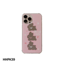 Casing Ponsel Kelinci Merah Muda Berlapis Cermin HHPK39 